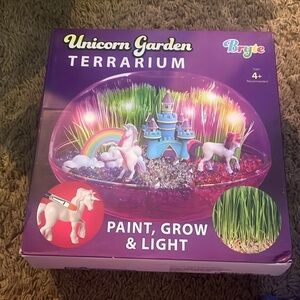 Unicorn garden terrarium